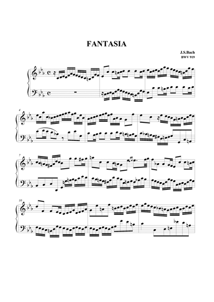 Bach Fantazia in C Minor BWV 919