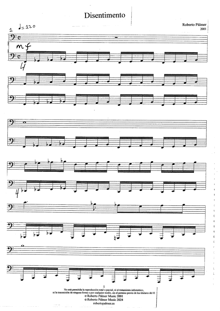 Disentimento Disentimento Piano Solo scores gallery preview page 1