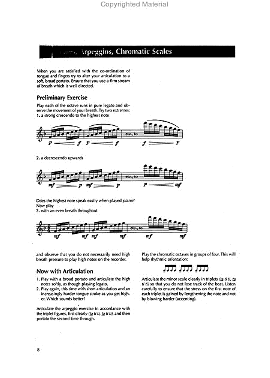Advanced Recorder Technique Alto Recorder scores gallery preview page 2