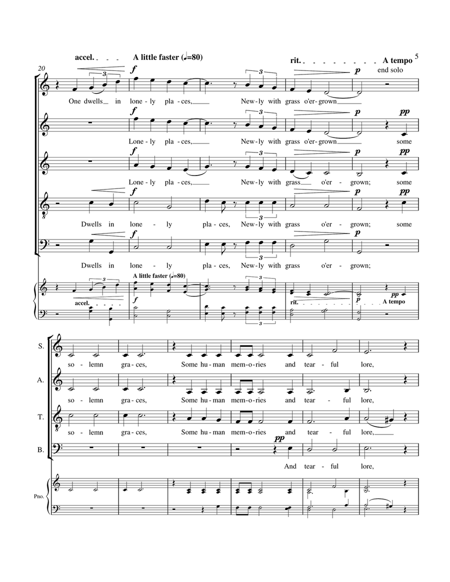Poems of E.A. Poe - SATB Choir, Composed by Joseph Dunlap Divisi scores gallery preview page 5