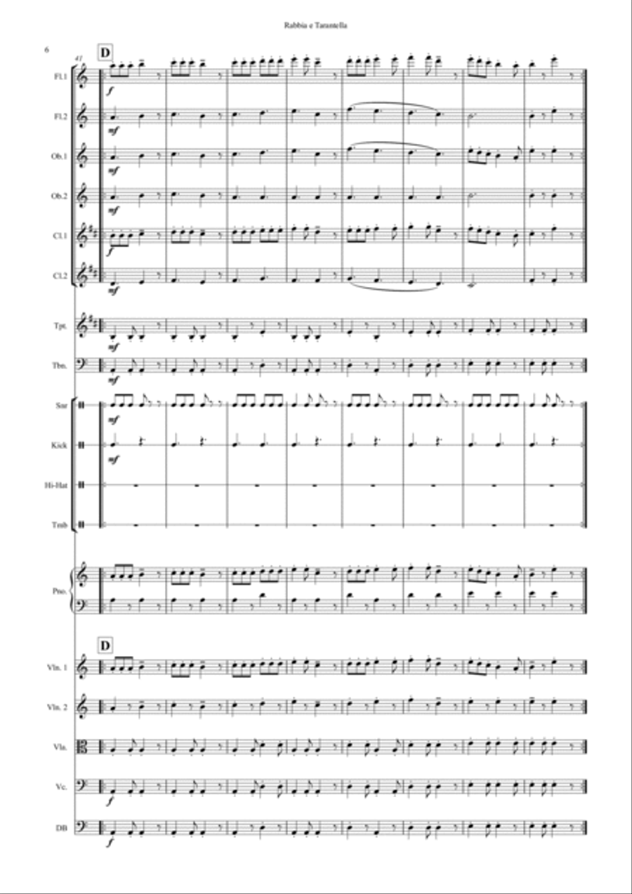 Rabbia E Tarantella Full Orchestra scores gallery preview page 6