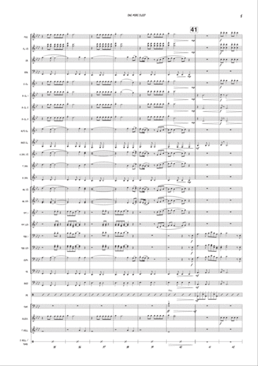 One More Sleep Concert Band scores gallery preview page 5