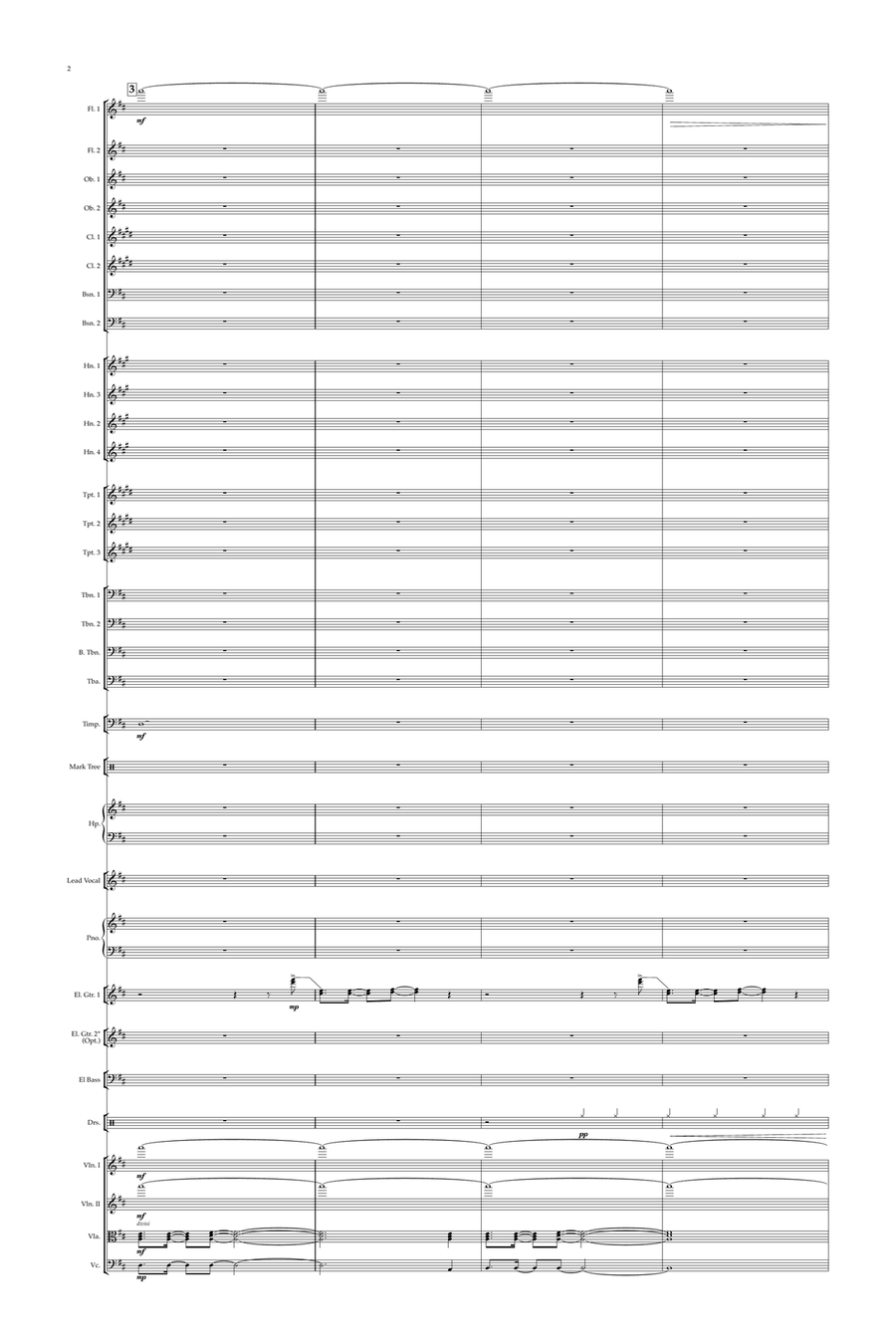 Play Our Love's Theme Full Orchestra scores gallery preview page 2
