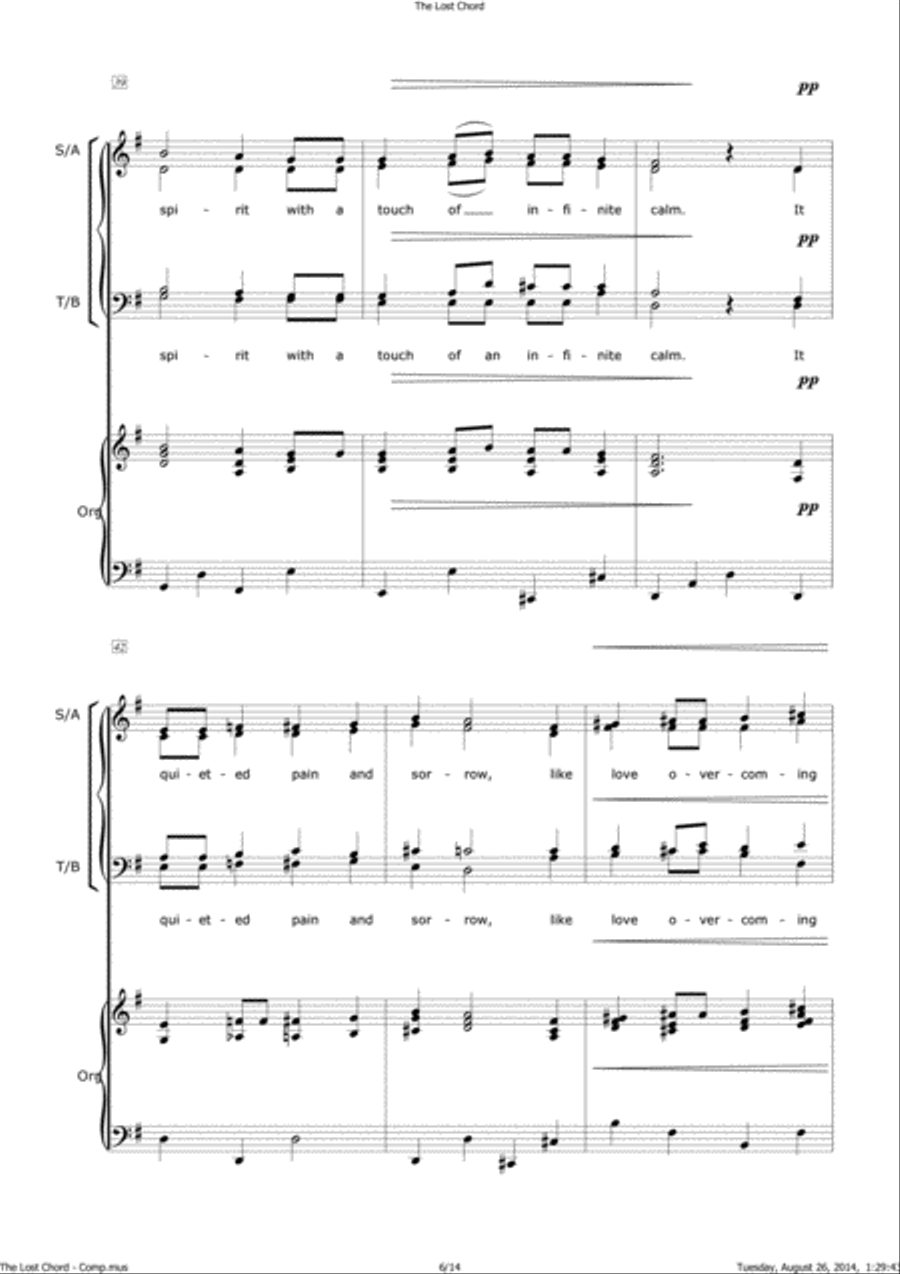 The Lost Chord 4-Part scores gallery preview page 6