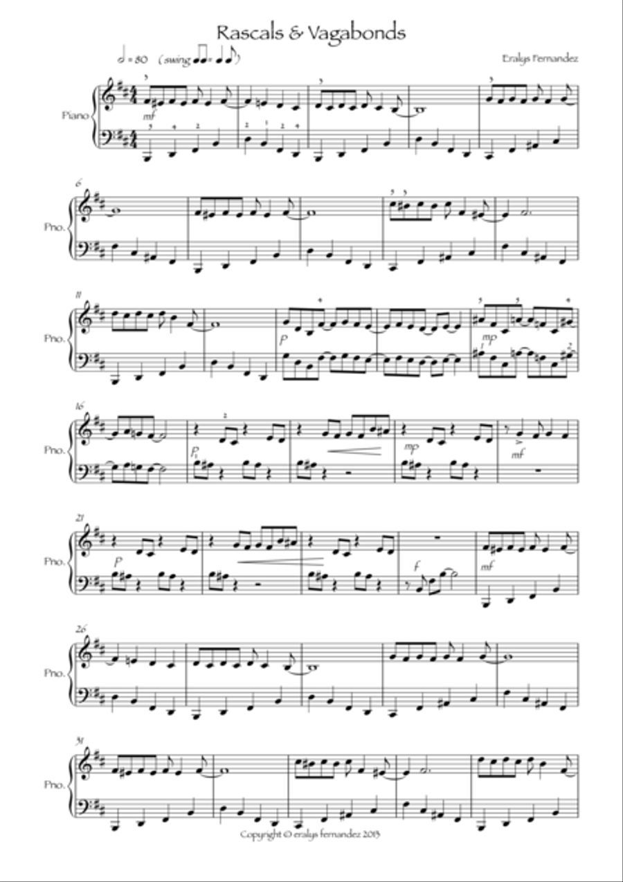Rascals and Vagabonds Piano Method scores gallery preview page 1