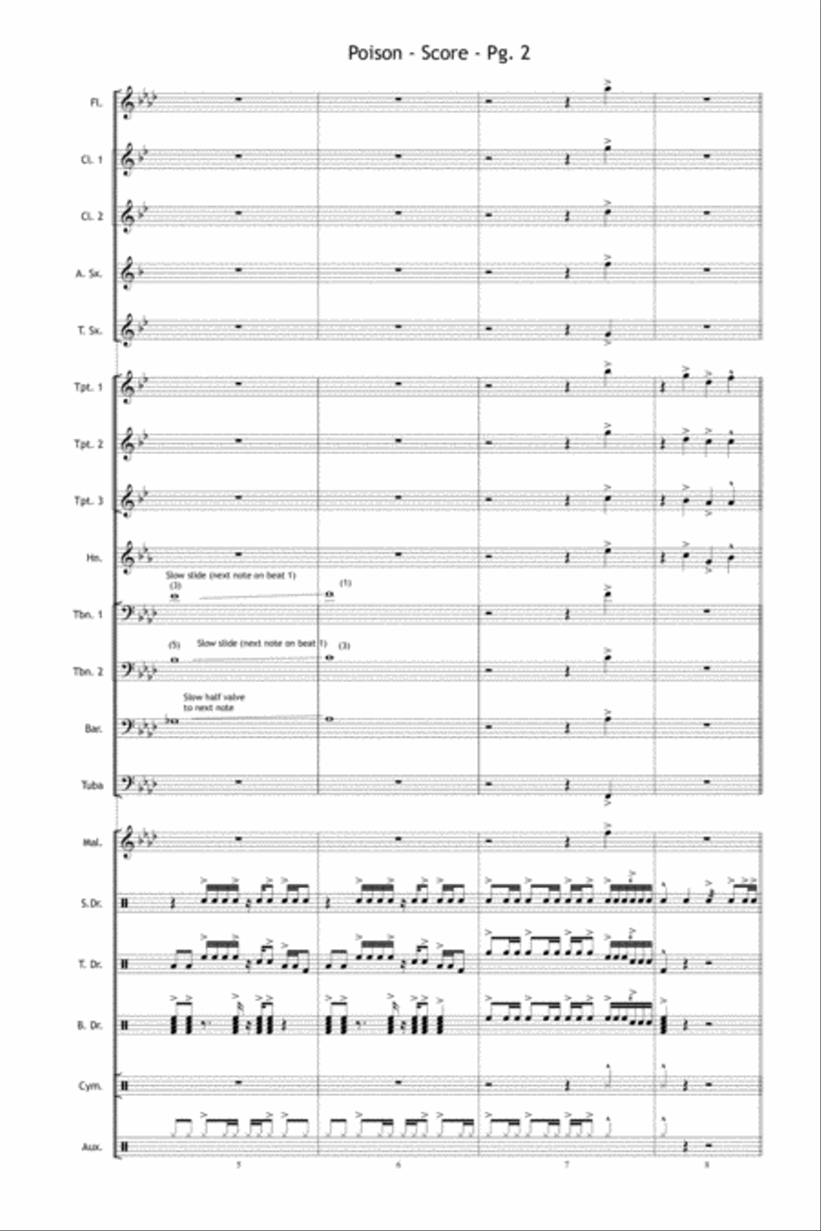 Poison Marching Band scores gallery preview page 3