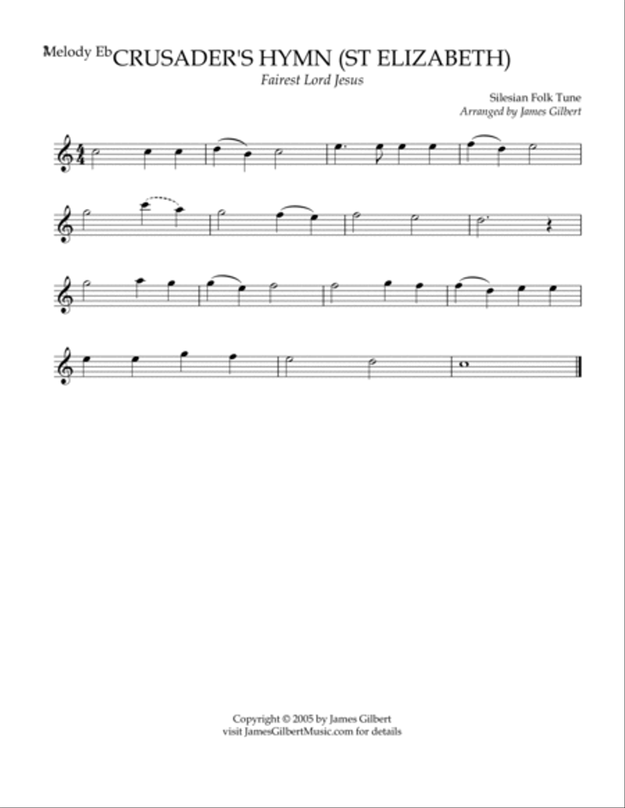 ST ELIZABETH - CRUSADER'S HYMN (Fairest Lord Jesus) Small Ensemble scores gallery preview page 6