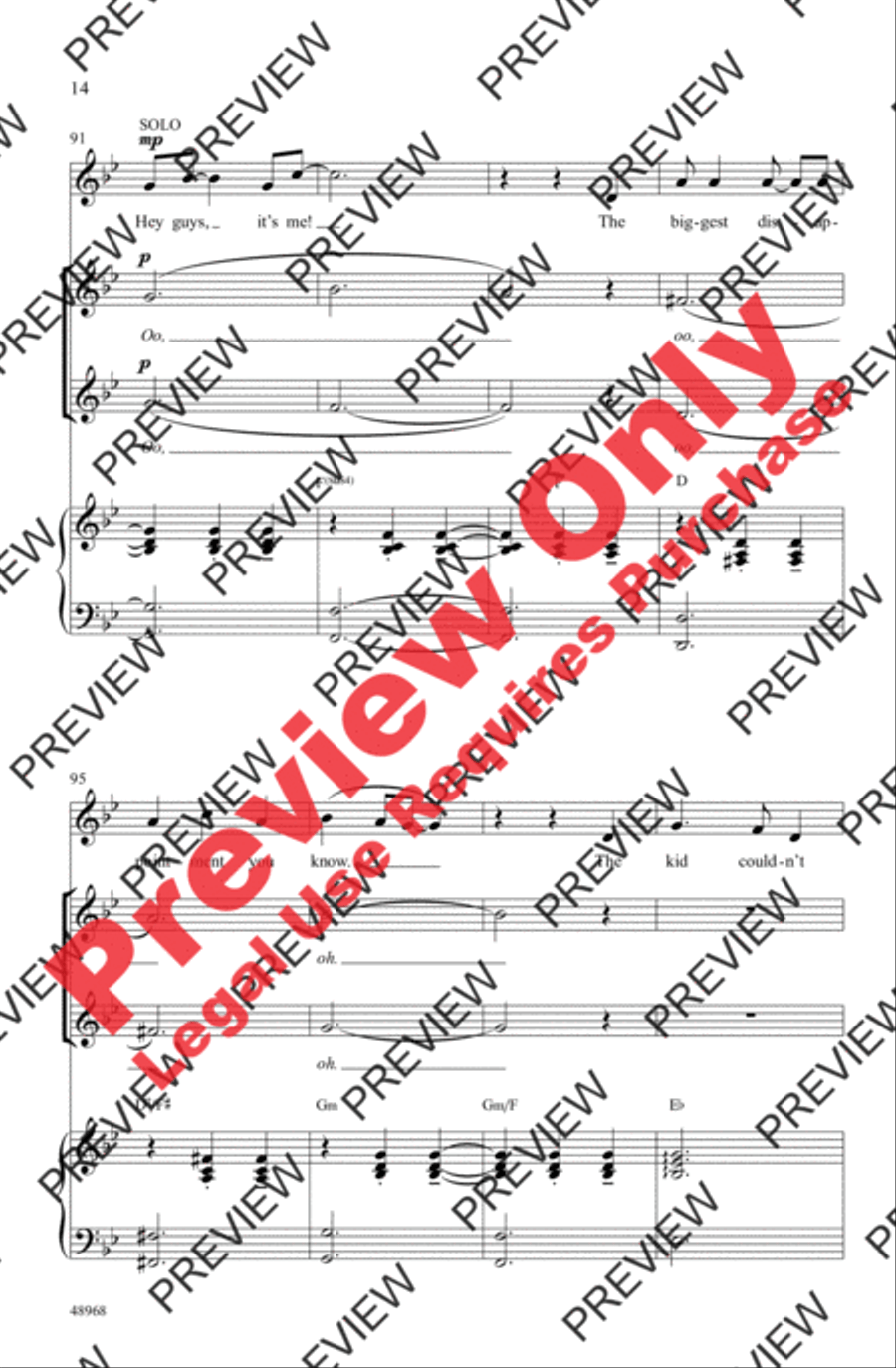 In the Heights (Choral Highlights) 2-Part scores gallery preview page 14