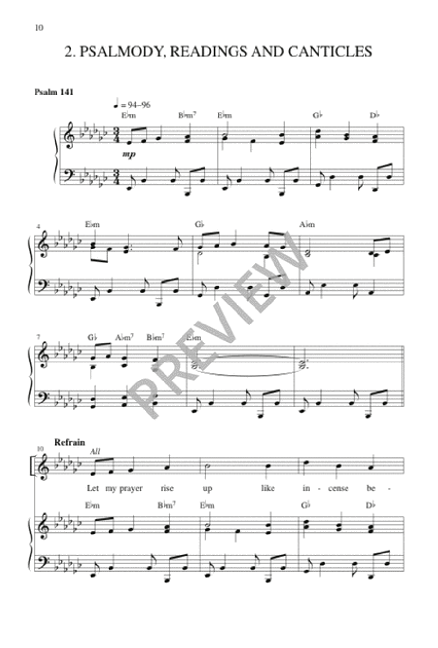 Holden Evening Prayer - Vocal / Keyboard edition 2-Part scores gallery preview page 12