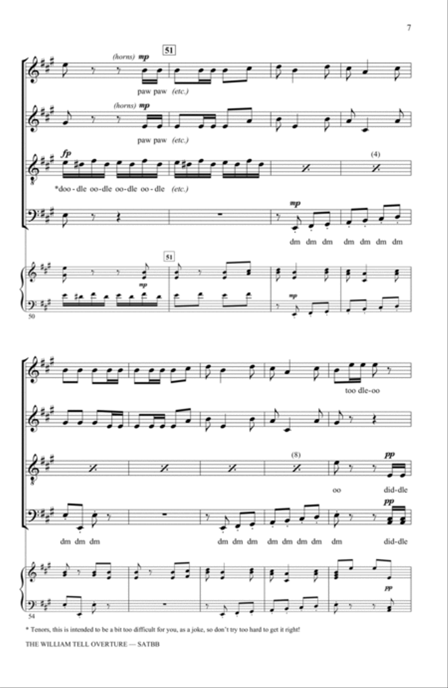 The William Tell Overture 4-Part scores gallery preview page 6