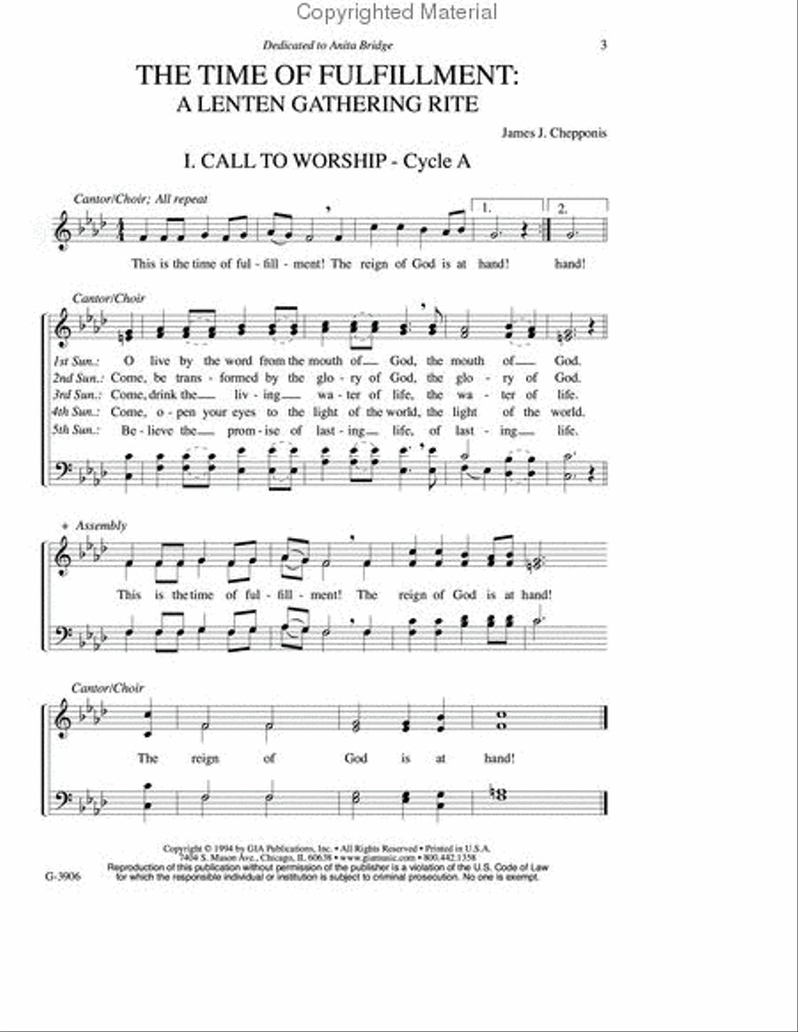The Time of Fulfillment 4-Part scores gallery preview page 2