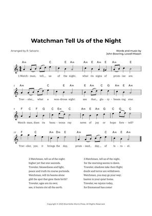 Watchman Tell Us of the Night (Key of A Minor)