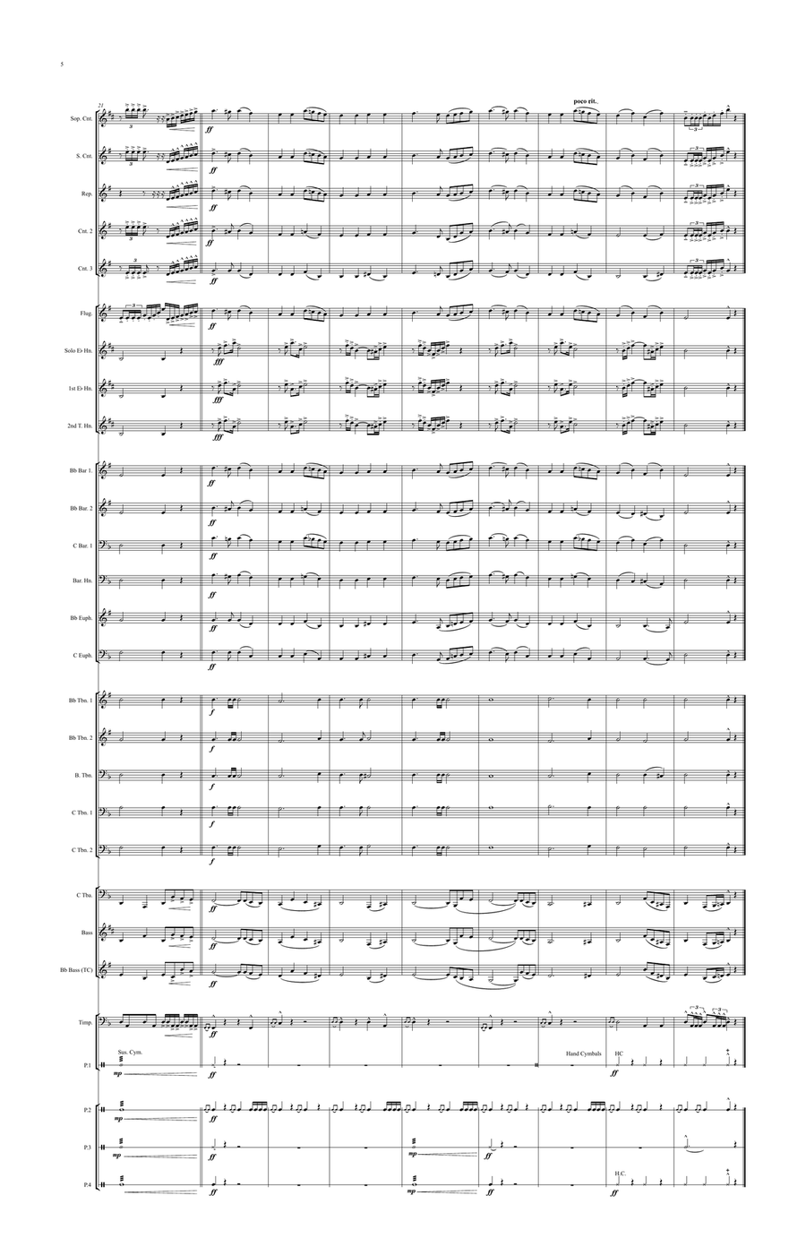 Ukrainian National Anthem for British/American Brass Band MFAO World National Anthem Series Brass Band scores gallery preview page 6