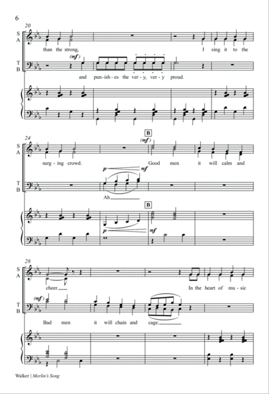 Merlin's Song 4-Part scores gallery preview page 6