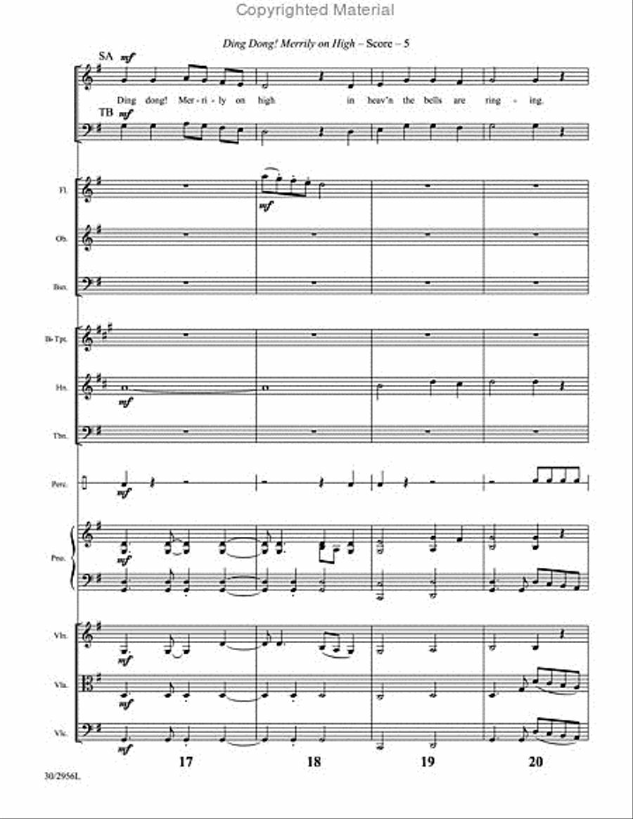 Ding Dong! Merrily on High - Instrumental Ensemble Score and Parts Choir scores gallery preview page 6