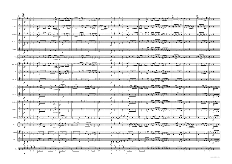 March: Helping Hands (Rob Bushnell) - Brass Band Brass Band scores gallery preview page 6