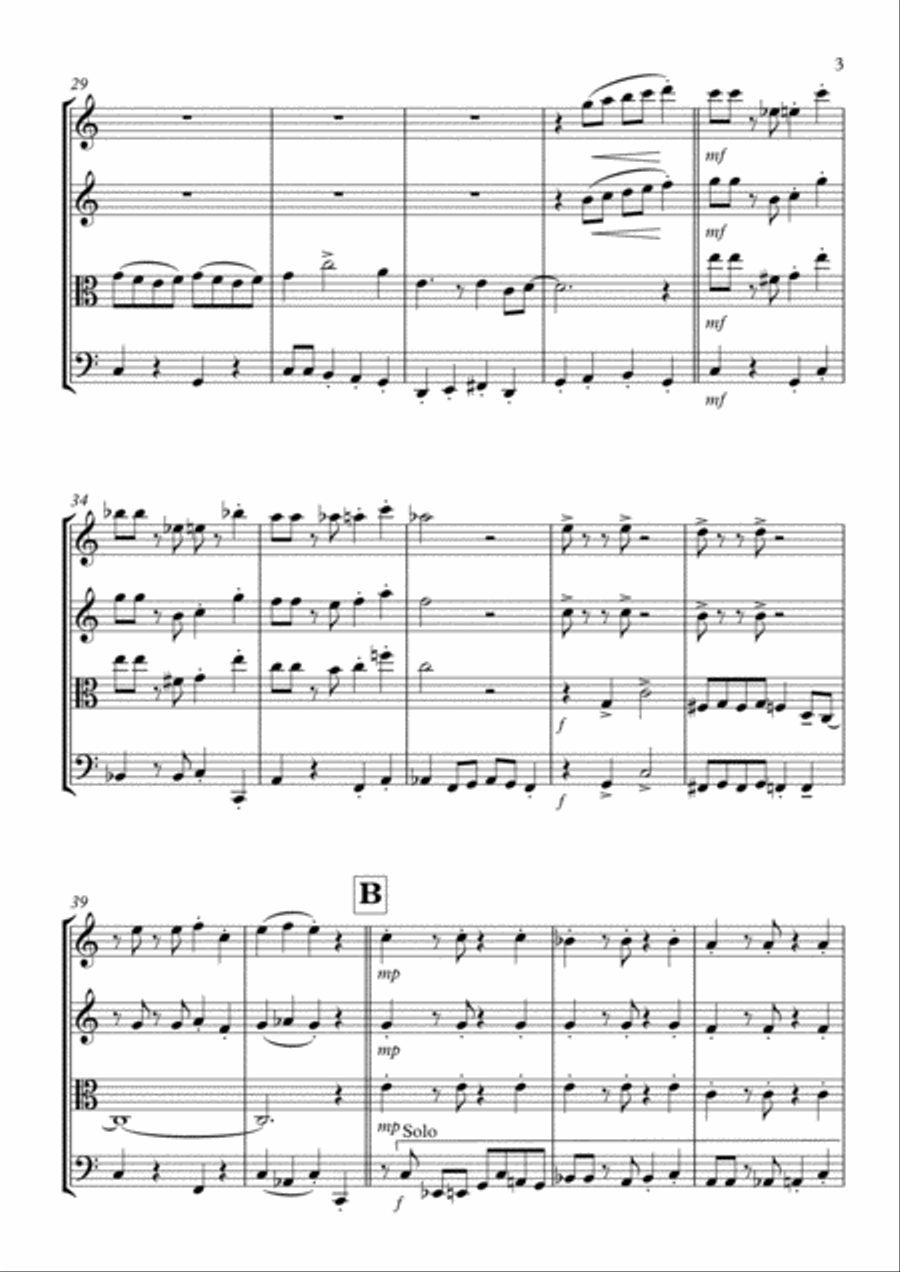The Flapper's Ball (1920s style): String Quartet String Quartet scores gallery preview page 3