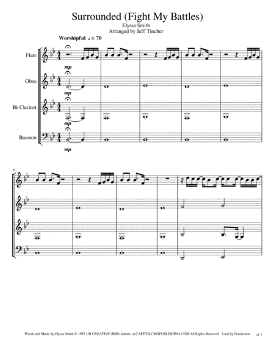 Surrounded (fight My Battles) Woodwind Quartet scores gallery preview page 2