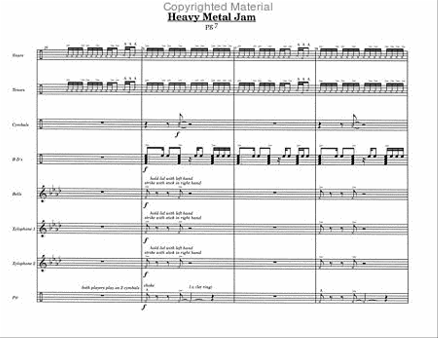 Heavy Metal Jam Heavy Metal Jam Percussion Ensemble scores gallery preview page 6