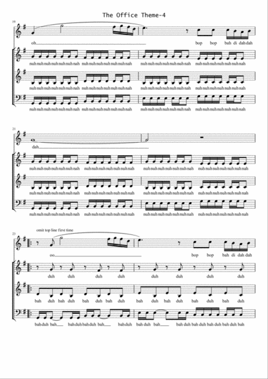 The Office - Theme 3-Part scores gallery preview page 4