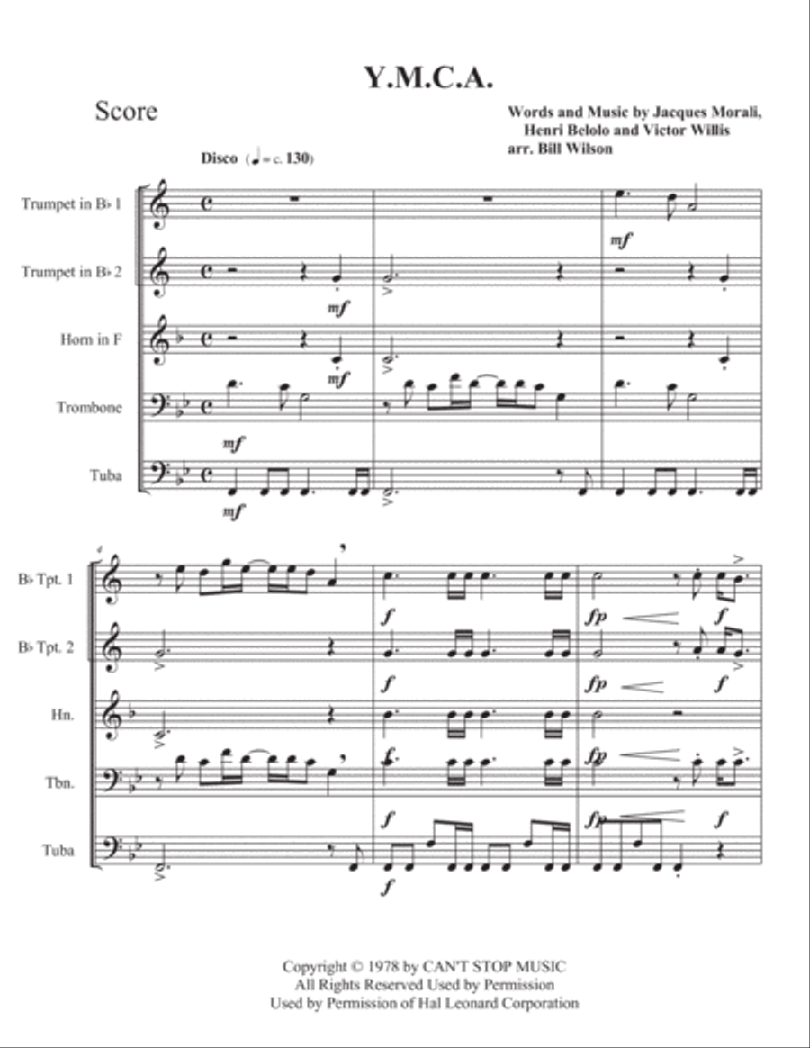 Y.M.C.A. Brass Quintet scores gallery preview page 2