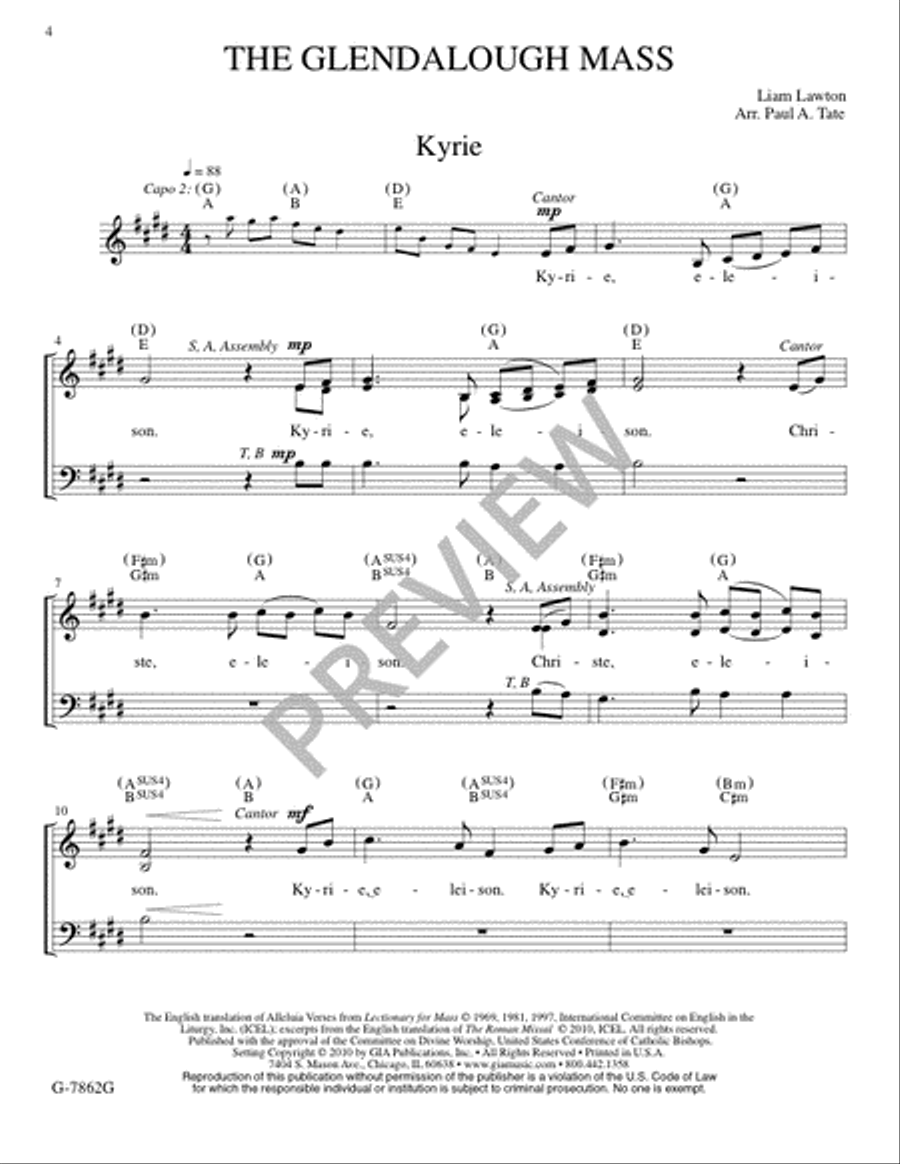 The Glendalough Mass - Guitar edition Guitar scores gallery preview page 5