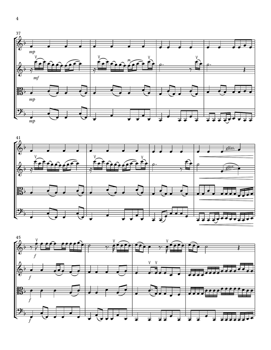 Sign Of The Times String Quartet scores gallery preview page 4