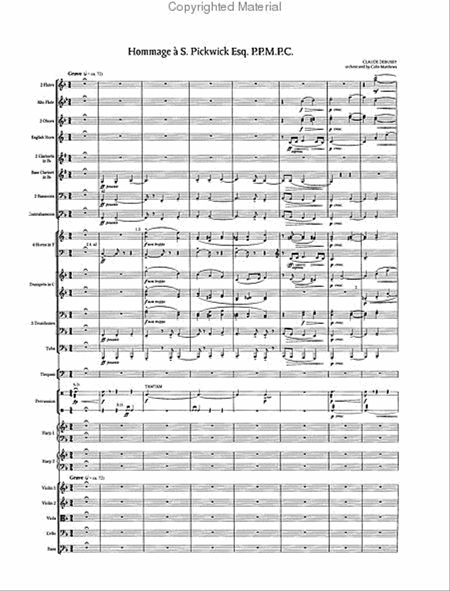 Hommage a S. Pickwick Esq (Prelude 9 from Book 2) Full Orchestra scores gallery preview page 2