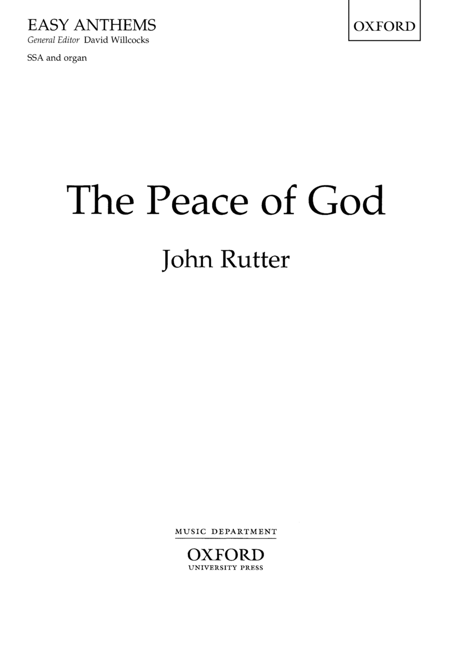 The Peace of God SSA scores gallery preview page 1
