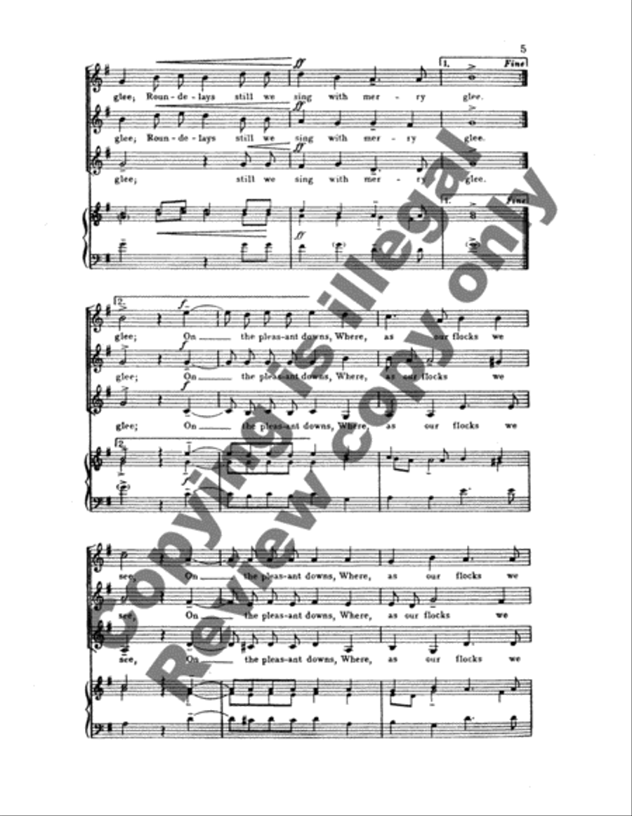 How Merrily We Live SSA scores gallery preview page 7