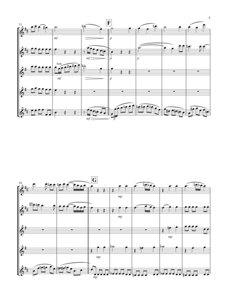 Recordare (from "Requiem") (F) (Saxophone Quintet - 2 Alto, 2 Ten, 1 Bari)