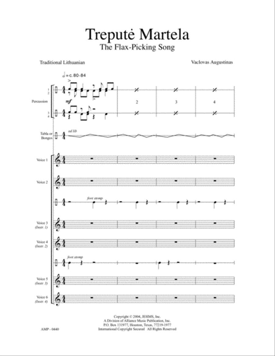 Trepute Martela Trepute Martela Women's Choir scores gallery preview page 2