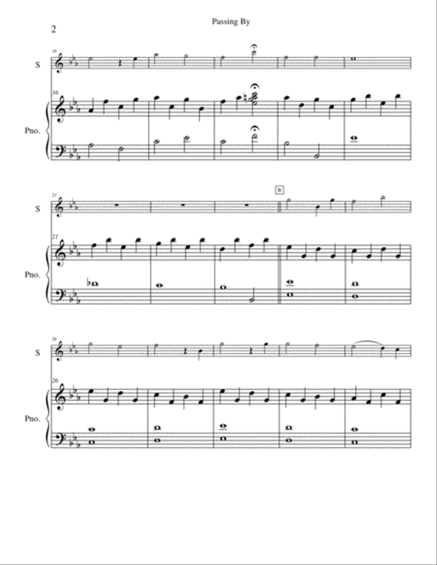 Passing By Flute Solo scores gallery preview page 2