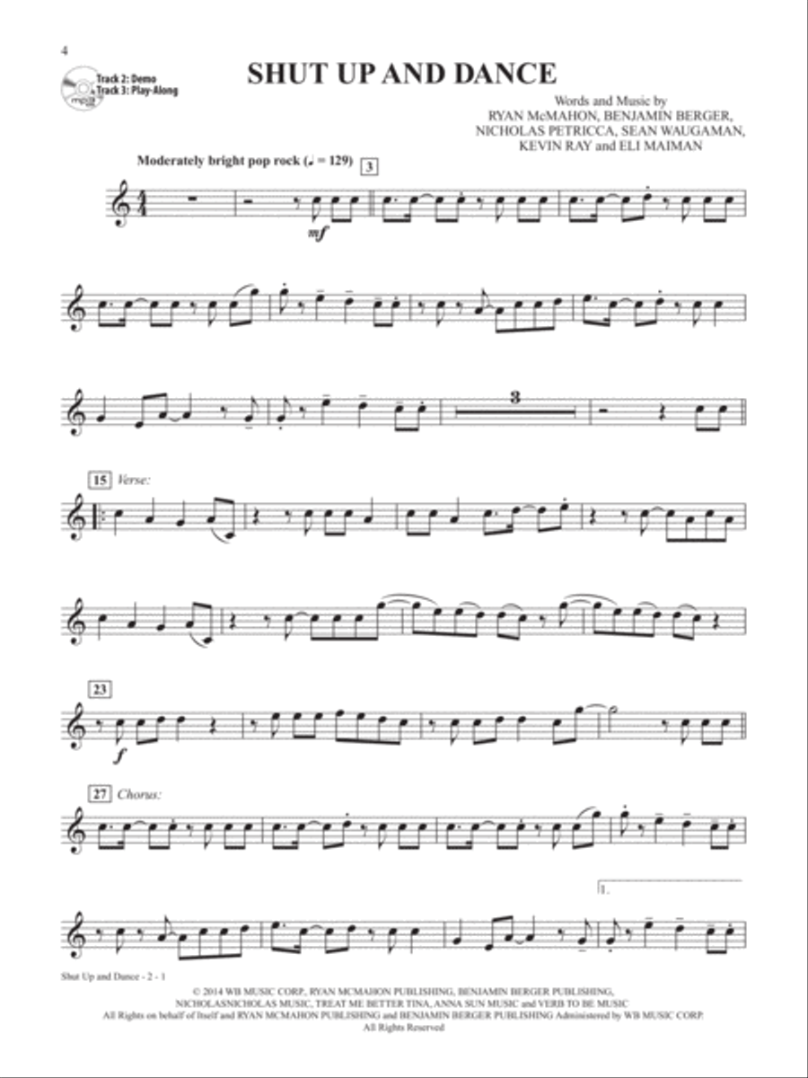 Top Pop & Rock Hits Instrumental Solos Clarinet Solo scores gallery preview page 4