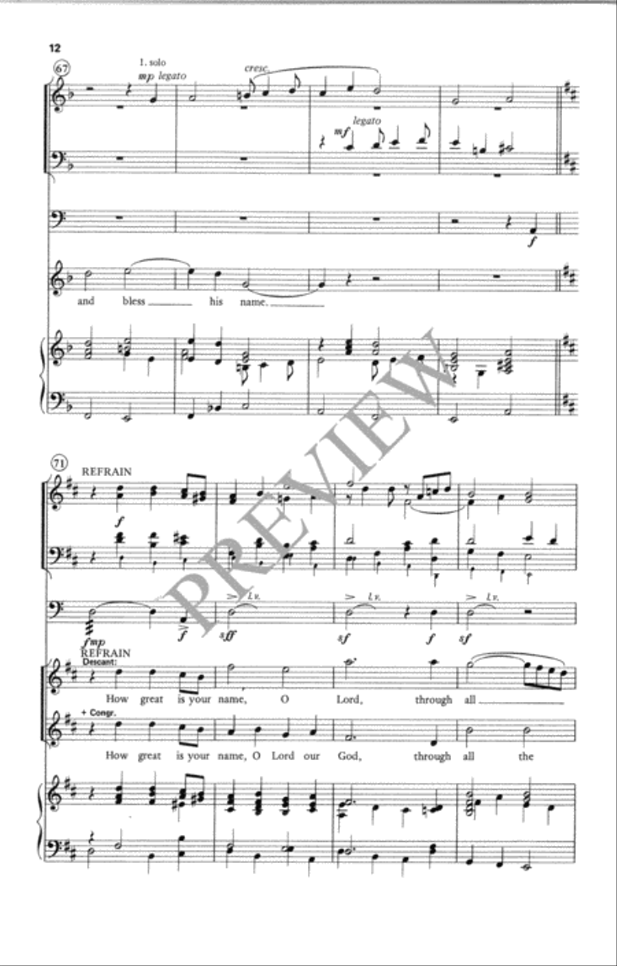 How Great Is Your Name 4-Part scores gallery preview page 13