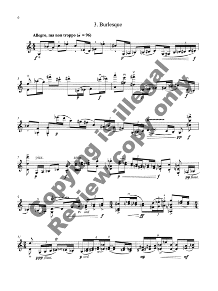 Suite for Violin Violin Solo scores gallery preview page 5