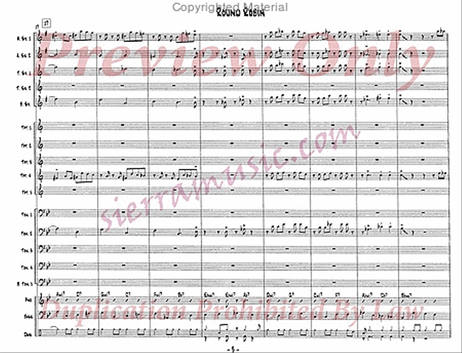 Round Robin Jazz Ensemble scores gallery preview page 4