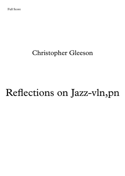 Reflections on Jazz for Violin and Piano image number null