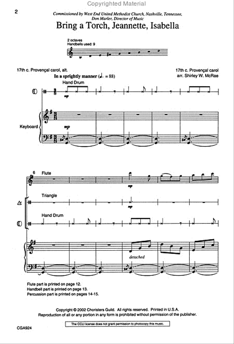 Bring a Torch, Jeannette, Isabella (Two-part) 2-Part scores gallery preview page 2