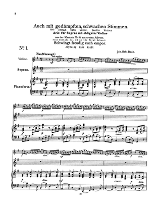 Bach: Soprano Arias from Church Cantatas, Volume I (Sacred) (German/English)