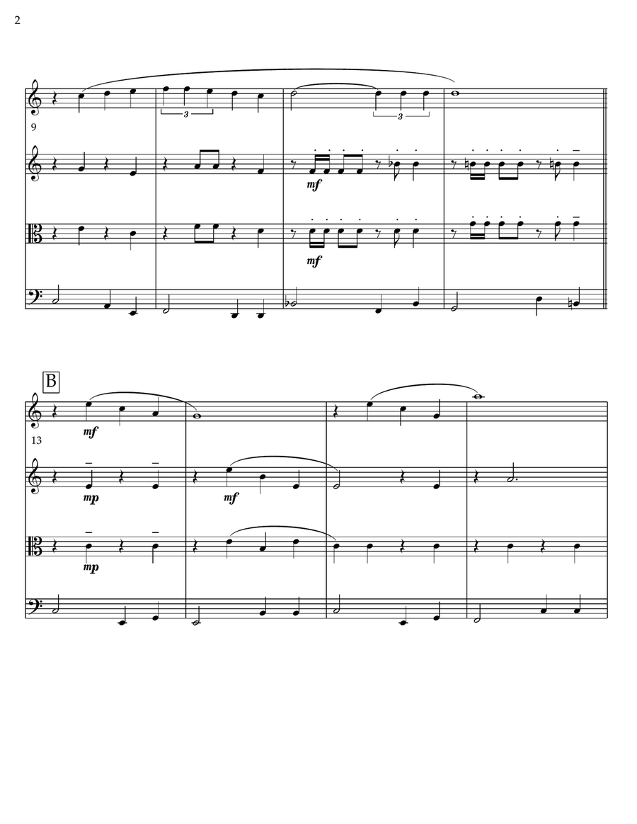 Wonderful Land String Quartet scores gallery preview page 4