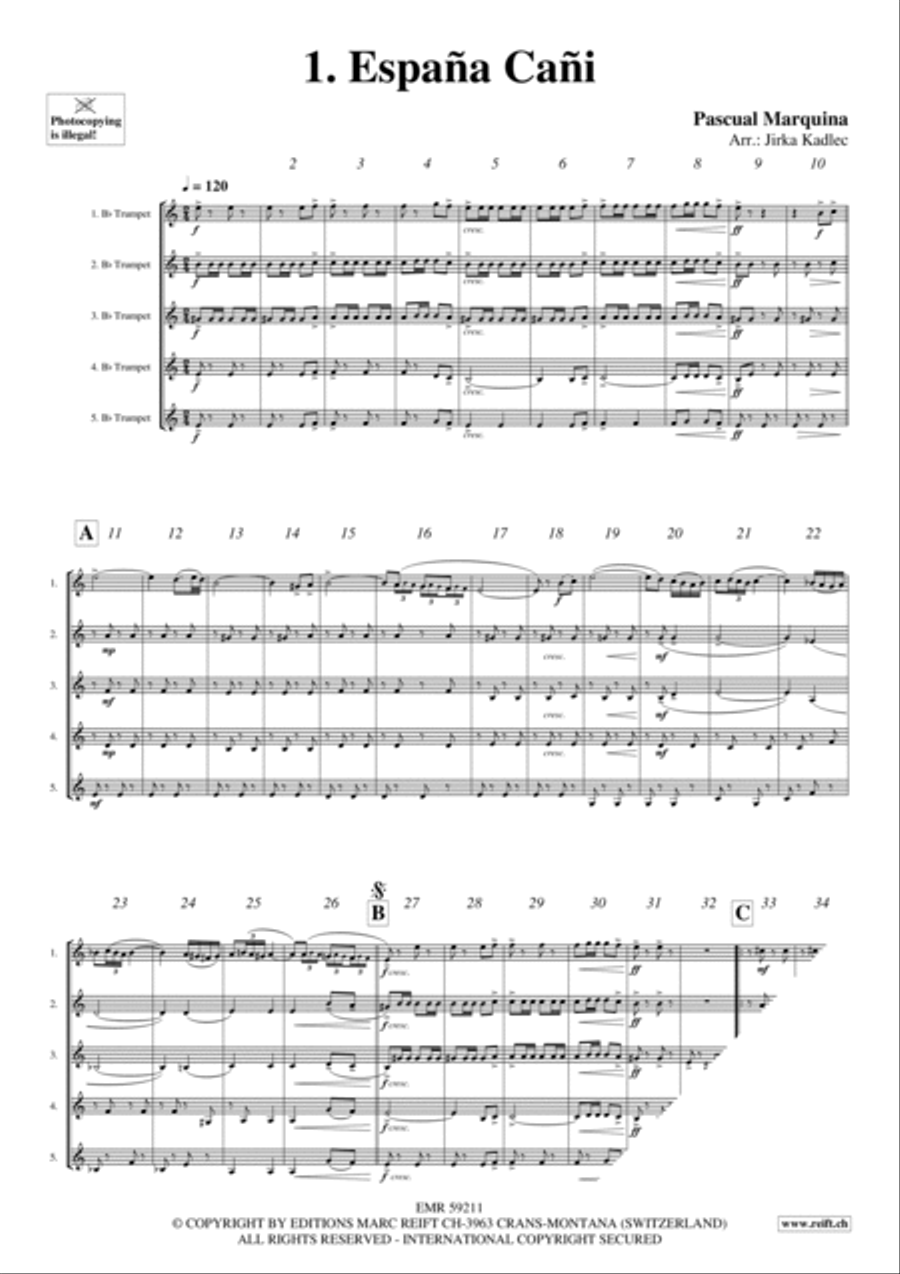Trumpet Quintet Collection Volume 5 Trumpet scores gallery preview page 3