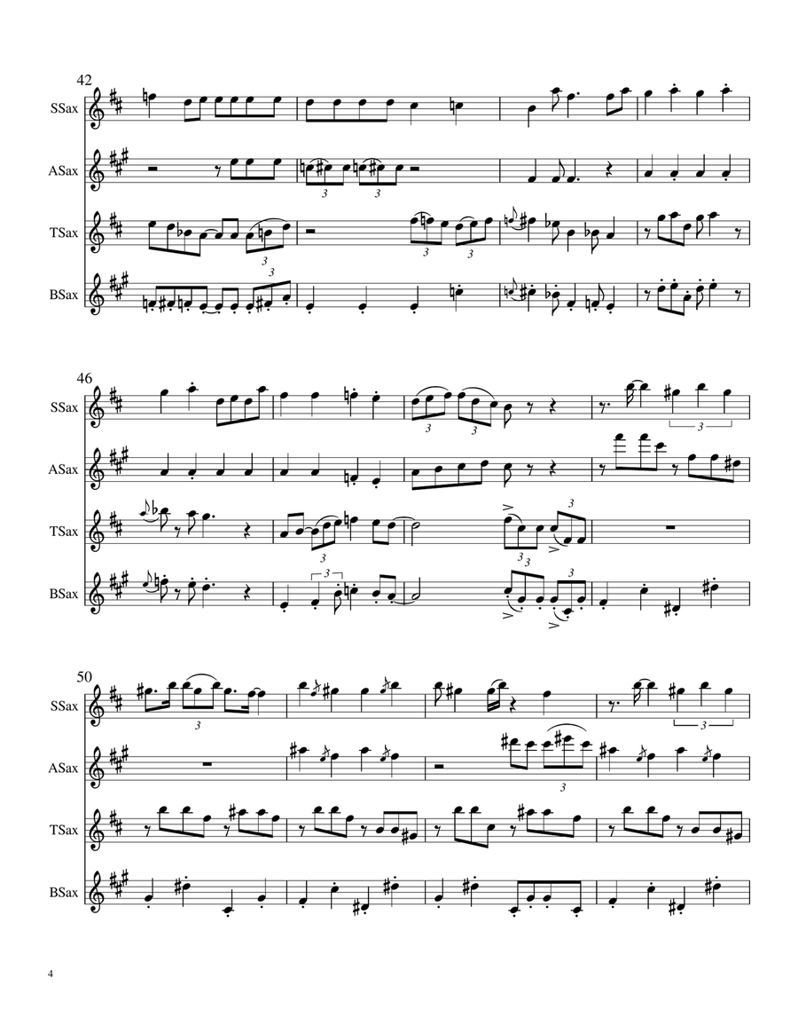 Dream A Little Dream Of Me Woodwind Quartet scores gallery preview page 4