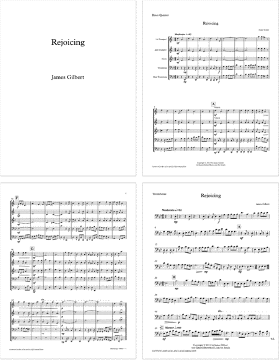 Rejoicing Brass Ensemble scores gallery preview page 1