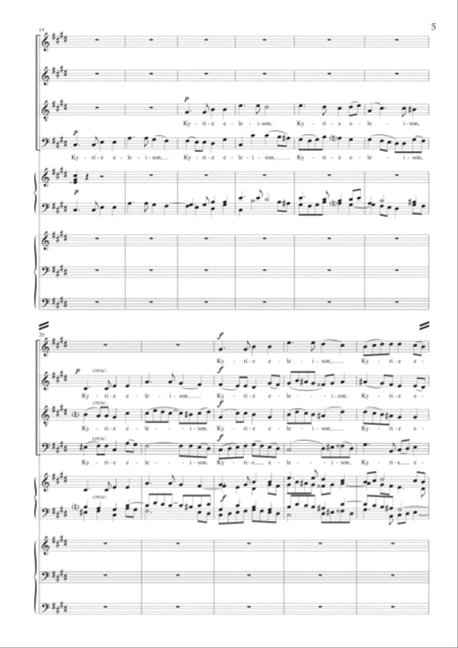 Messe Solennelle en Ut# mineur, Op. 16 4-Part scores gallery preview page 3