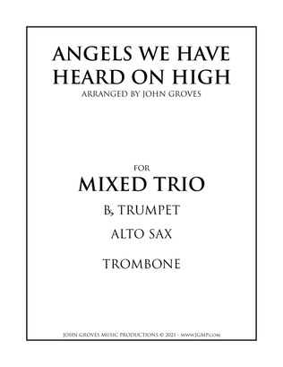 Book cover for Angels We Have Heard On High - Trumpet, Alto Sax, Trombone (Trio)