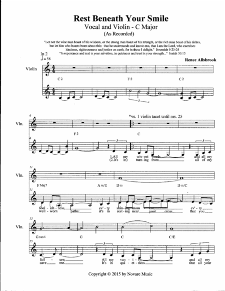 Rest Beneath Your Smile Small Ensemble scores gallery preview page 5