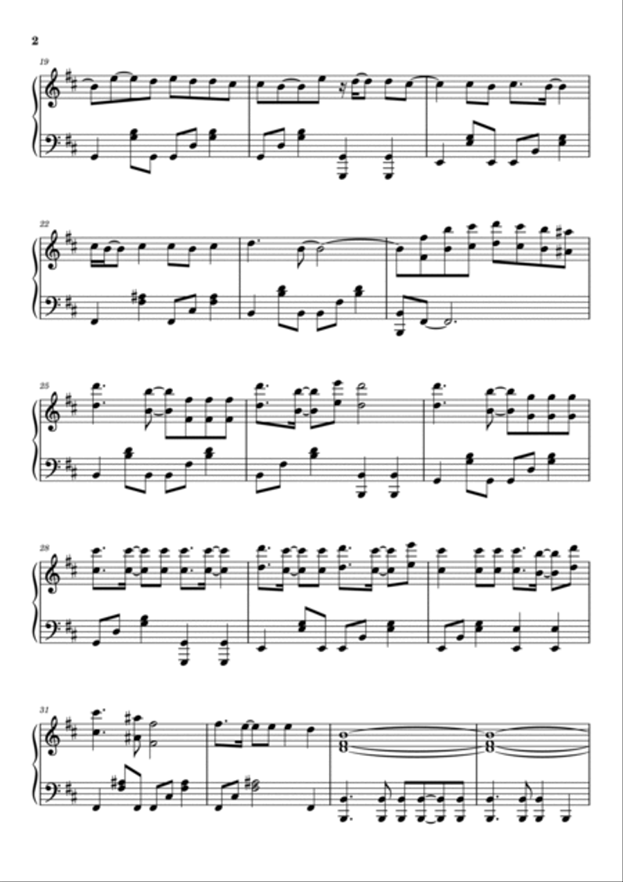 Simply Falling Piano Solo scores gallery preview page 2
