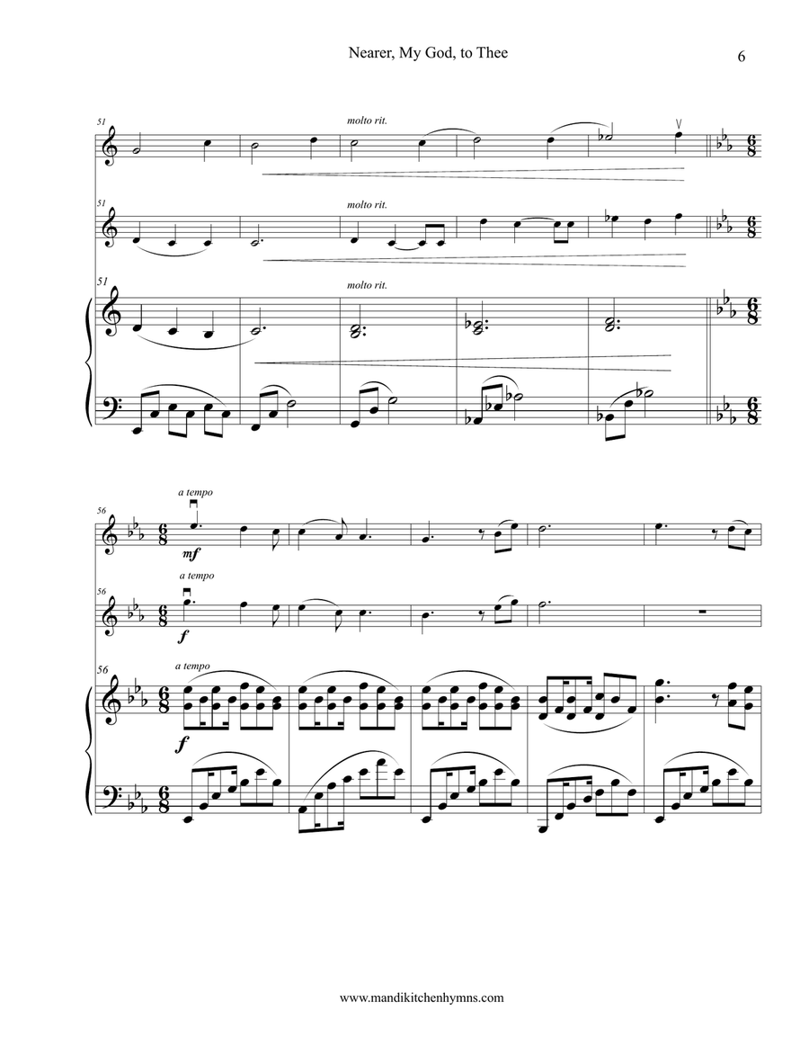 Nearer, My God, To Thee Violin Duet String Orchestra scores gallery preview page 6
