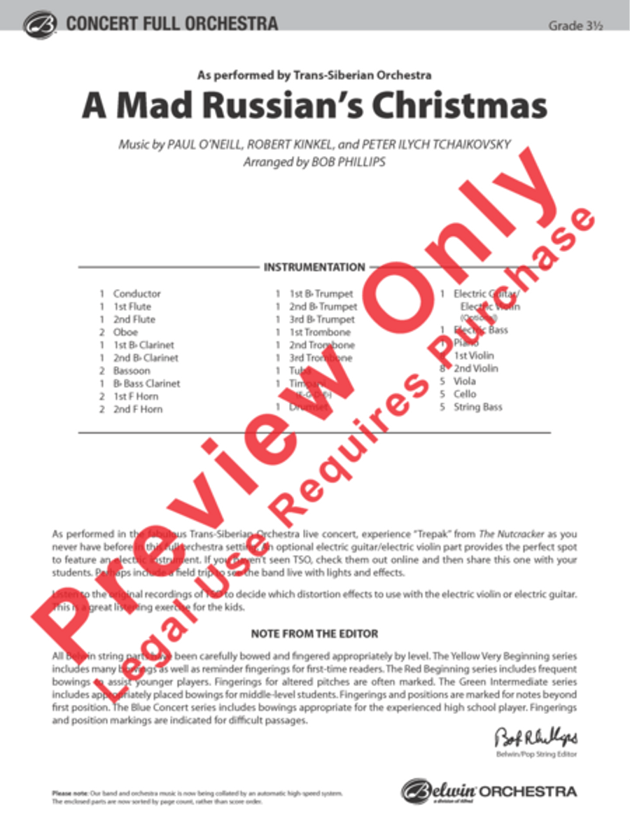 A Mad Russian's Christmas Full Orchestra scores gallery preview page 29